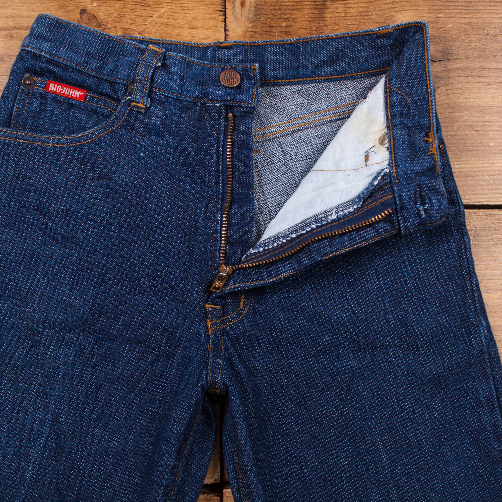 Vintage Big John Jeans Pants Trousers 26x28 Workwear Denim Womens 