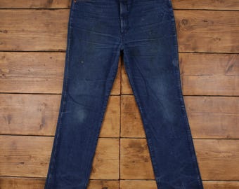 Vintage Wrangler Jeans Hose Hose 38x36 Denim Unisex Gerade Blau Baumwolle