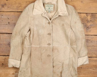 Vintage St John's Bay Outdoor Coat M 90s Beige Zip Snap - Etsy