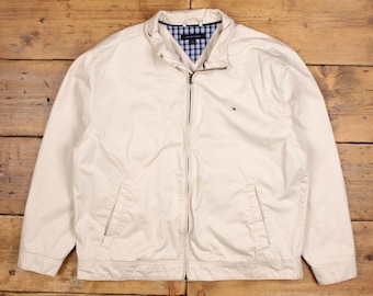 Giubbotto bomber Tommy Hilfiger vintage 2XL da uomo, anni 2000, beige, casual