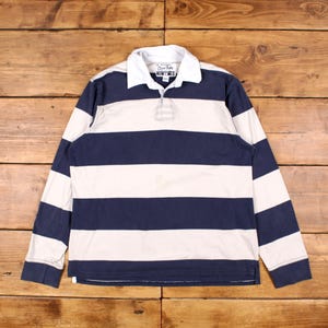 Vintage Rugby T Shirt XL Steve & Barry's Stripe Blue Tee - Etsy