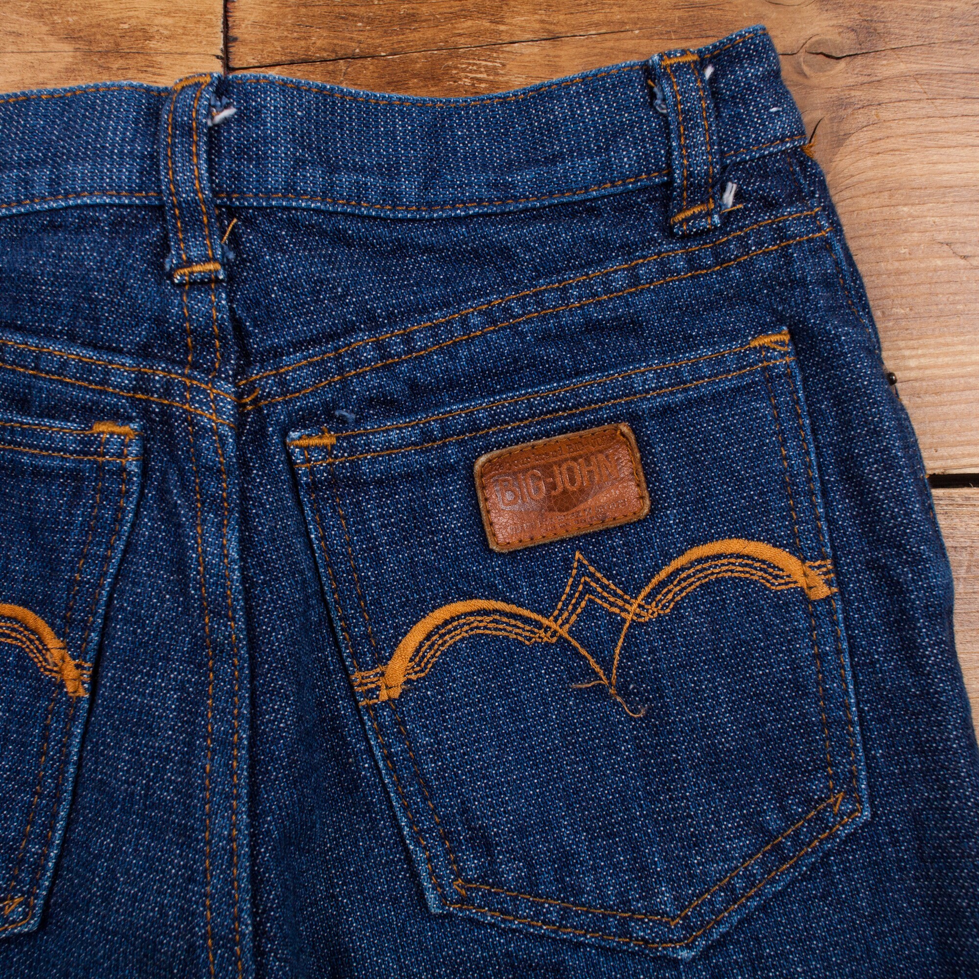 Vintage Big John Jeans Pants Trousers 26x28 Workwear Denim Womens 