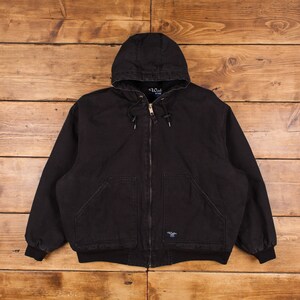 Vintage Walls Workwear Jacket 2XL Active Canvas Black Zip Etsy