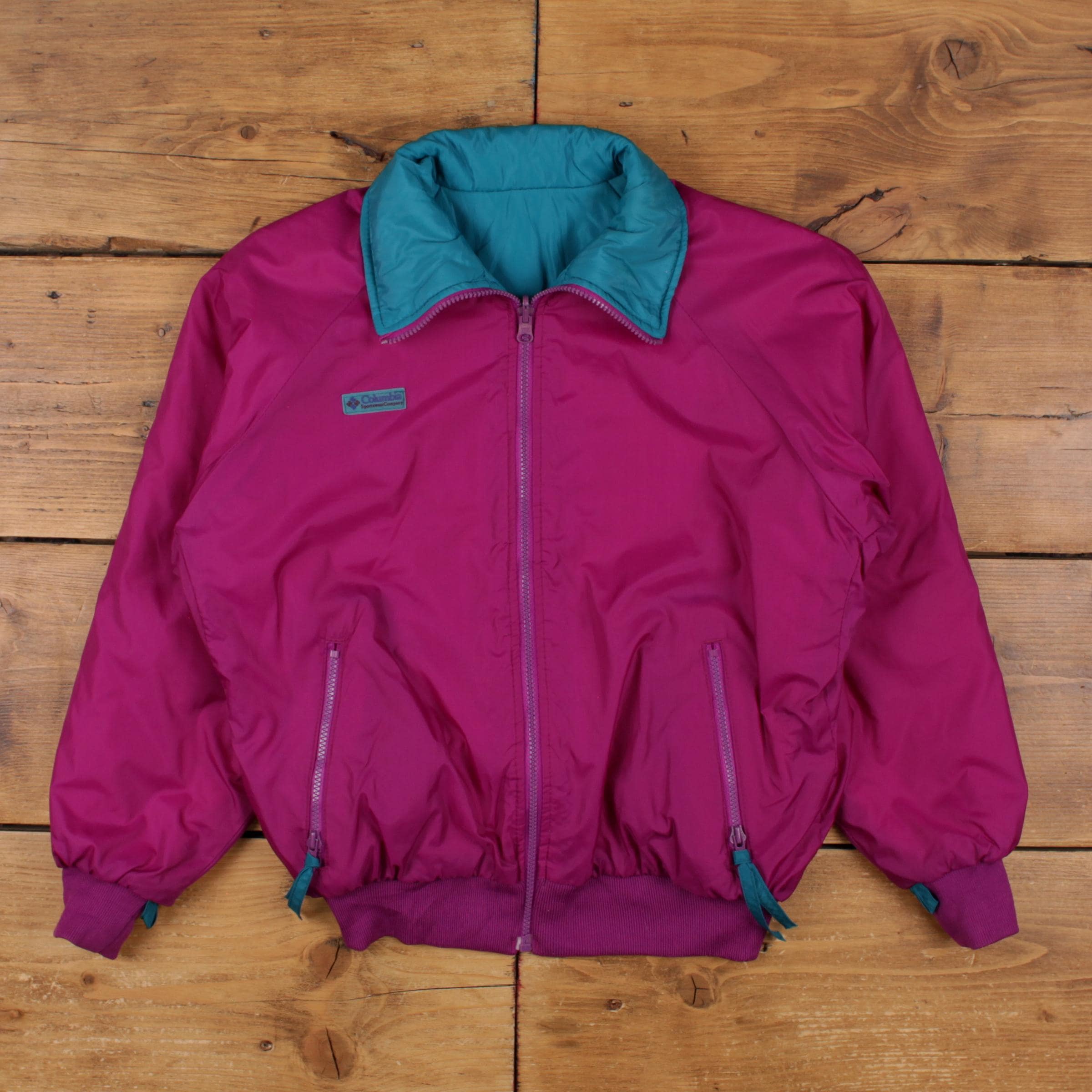 Vintage Columbia Puffer Jacket S 90s Reversible Purple Womens - Etsy