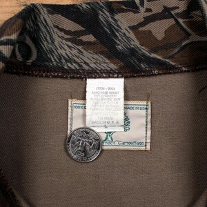 Vintage Mossy Oak Jacke L Herren 80er Jahre USA Camo 3 Pocket Jagd Overshirt Chore Bild 4