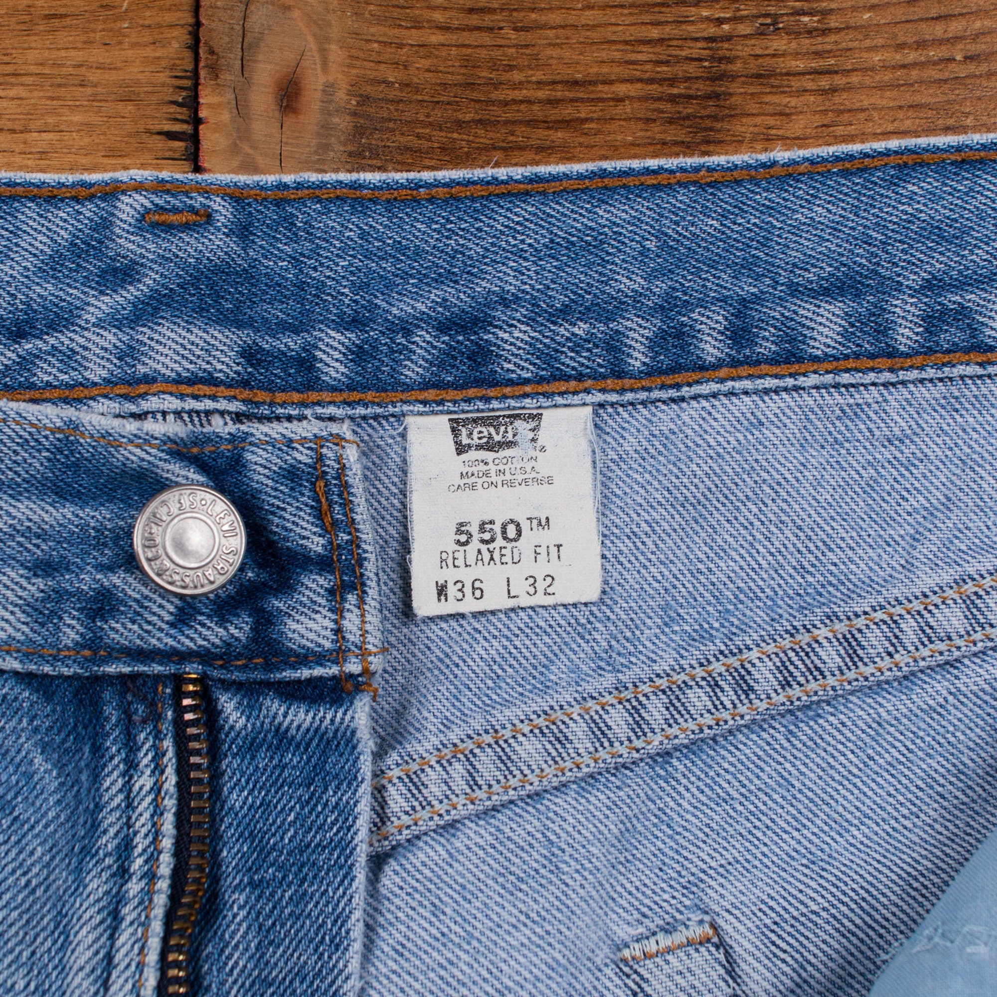Vintage Levis 550 Jeans 34 x 32 USA Made 90er Jahre Stonewash 