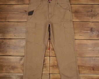 Vintage Wrangler Carpenter Pants Trousers 38x30 USA Made Ripstop Mens Straight