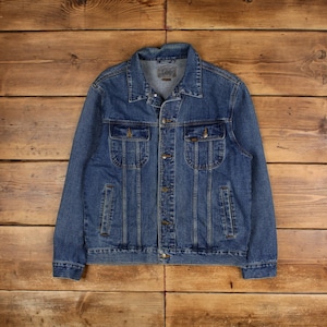 Vintage Lee Workwear Jacket M Denim Trucker Blue