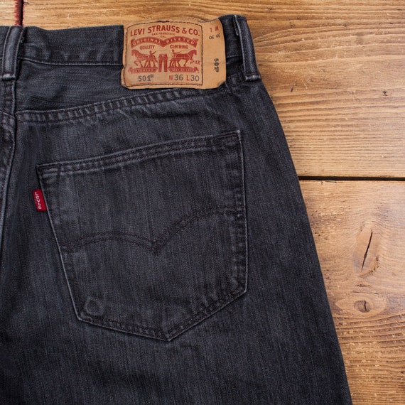 Vintage Levis 501 Jeans 36 x 30 Dark Wash Straigh… - image 8