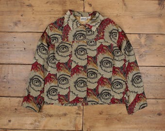 80's Vintage Chico's Design Silk Satin Jacket Size 1 - Etsy