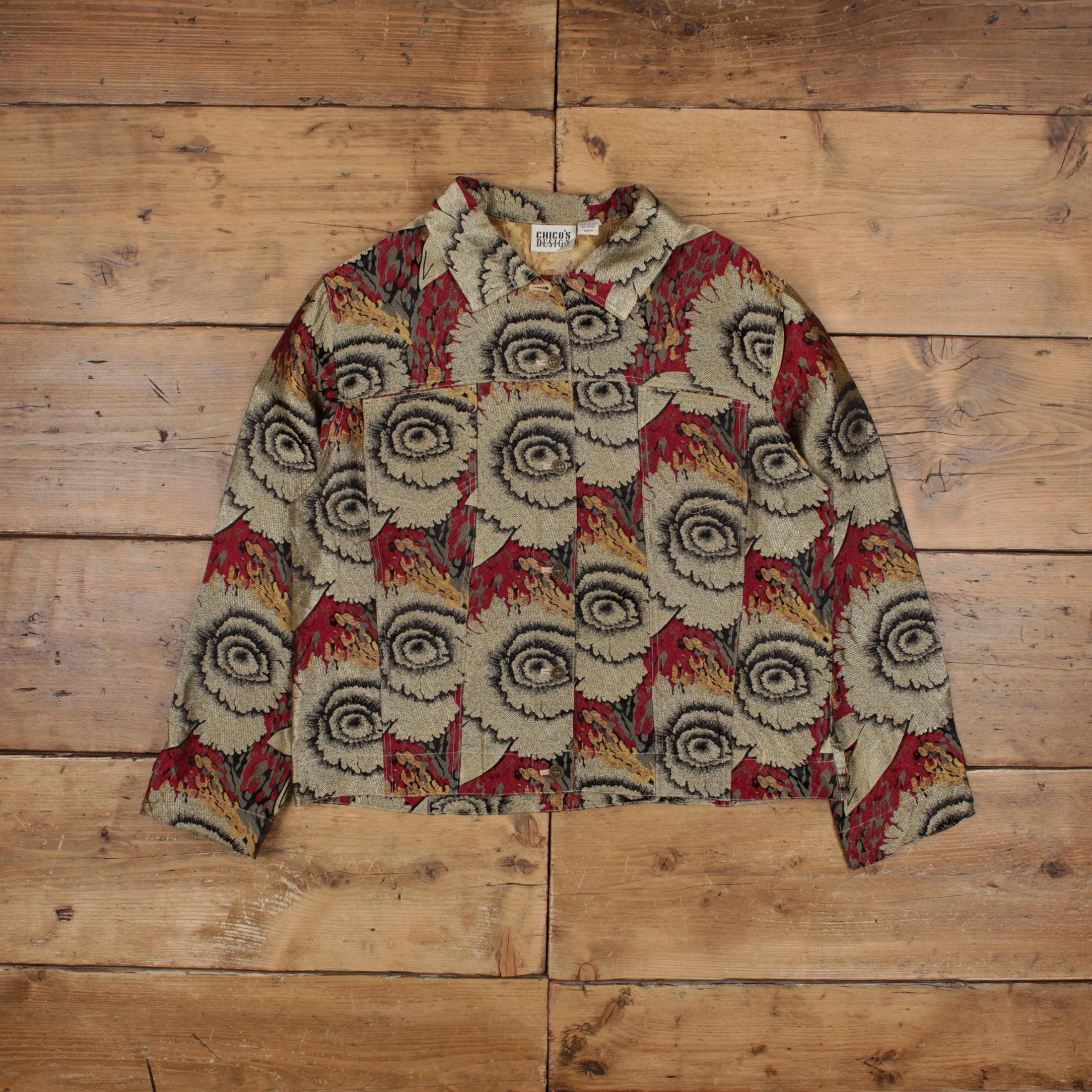 CHICO’S DESIGN light jacket ヴィンテージ 春 羽織り Chico Silk Jacket - Etsy