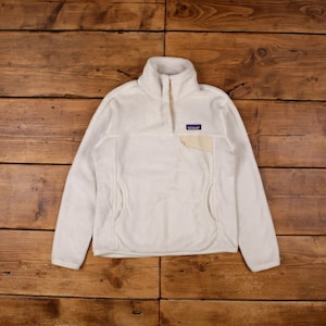 Vintage Patagonia Outdoor Jacket S Snap T Fleece White Womens