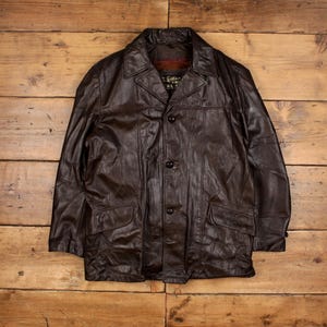 Vintage 1970s Sears the Mens Store Fur Lined Leather Jacket