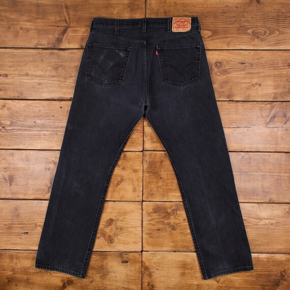 Vintage Levis 501 Jeans 36 x 34 Dark Wash Straigh… - image 3