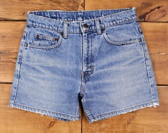 Vintage Levis Denim Shorts Jorts 30 Womens Blue USA Made Light Wash Summer