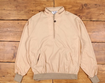 Veste coupe-vent vintage West Wind L des années 90, légère aux États-Unis, fabriquée en beige