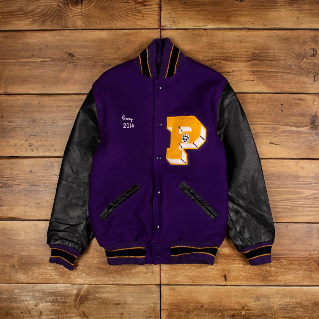 Vintage Neff Varsity Jacket M Letterman Football Purple - Etsy