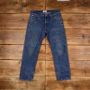 Vintage Levis 501 Jeans 31 x 29 Stonewash Straight Blue Red Tab Denim