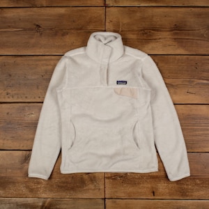 Vintage Patagonia outdoorjas XS Snap T fleece wit dames
