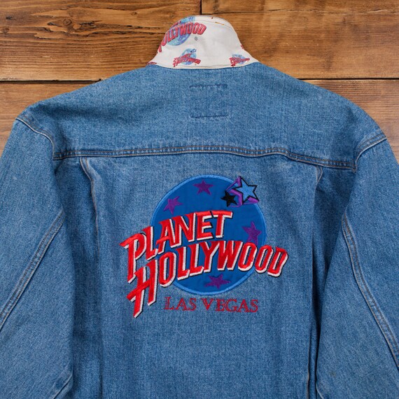 Vintage Planet Hollywood Denim Jacket M Oversized… - image 9
