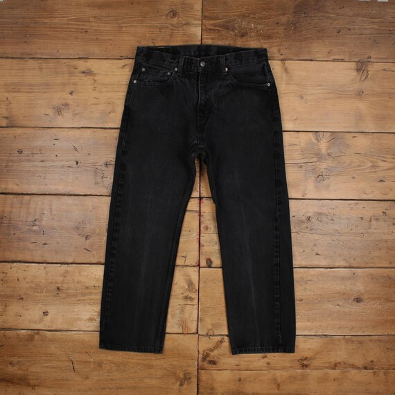 Vintage Levis 505 Jeans 33 x 28 Dark Wash Straight Black Red Tab Denim