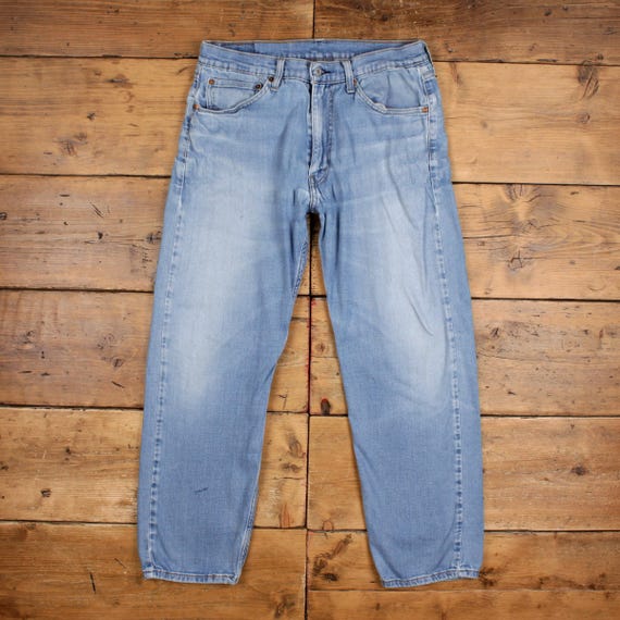 Levis 506 Jeans 34x29 Mens Blue Regular Straight Light Stonewash Red Tab Denim