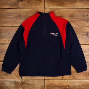 Vintage NFL Outdoor Jacket 2XL New England Patriots Fleece Blue