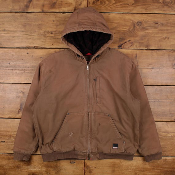 Vintage Craftsman Workwear Jacket XL Active Blanket Lined Brown