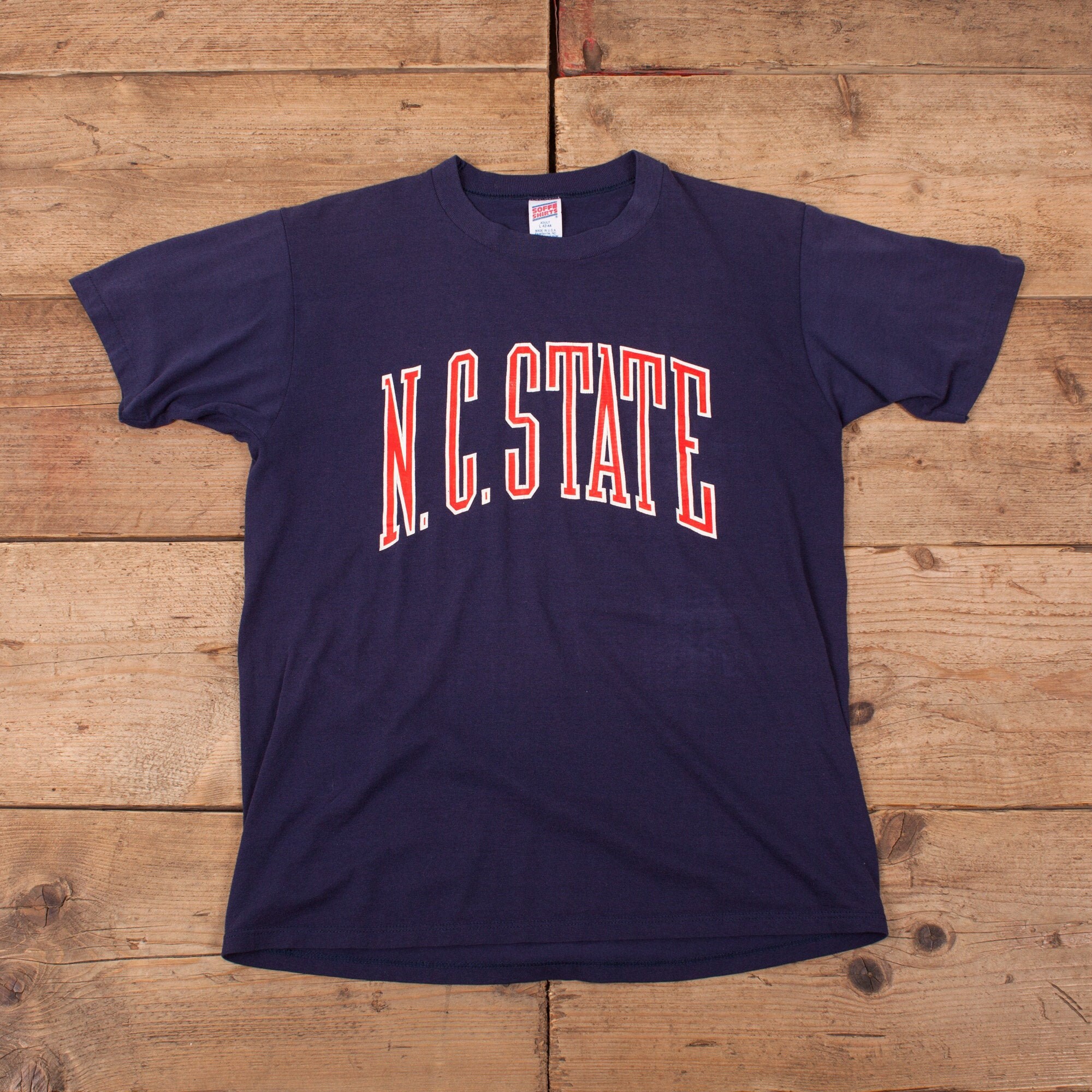Image of Men's Vintage 90S N.c. State College Single Stitch Soffe T-Shirt M 40" R17643