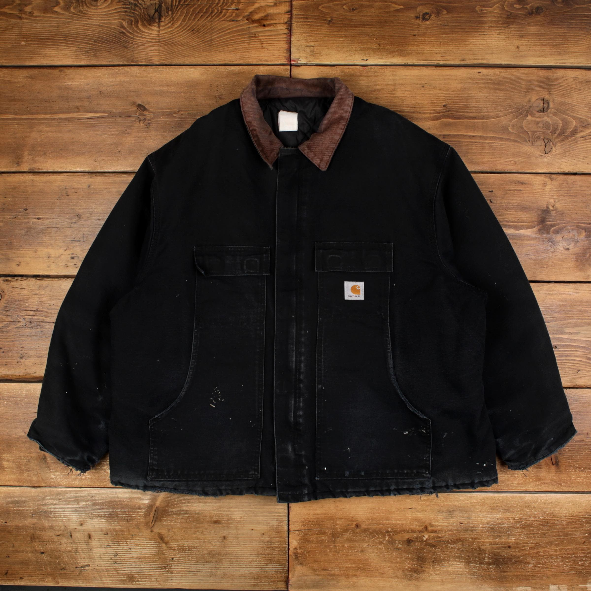carhartt ブラックジャケット　ビンテージ Vintage Carhartt Workwear Jacket 2XL Arctic Black - Etsy