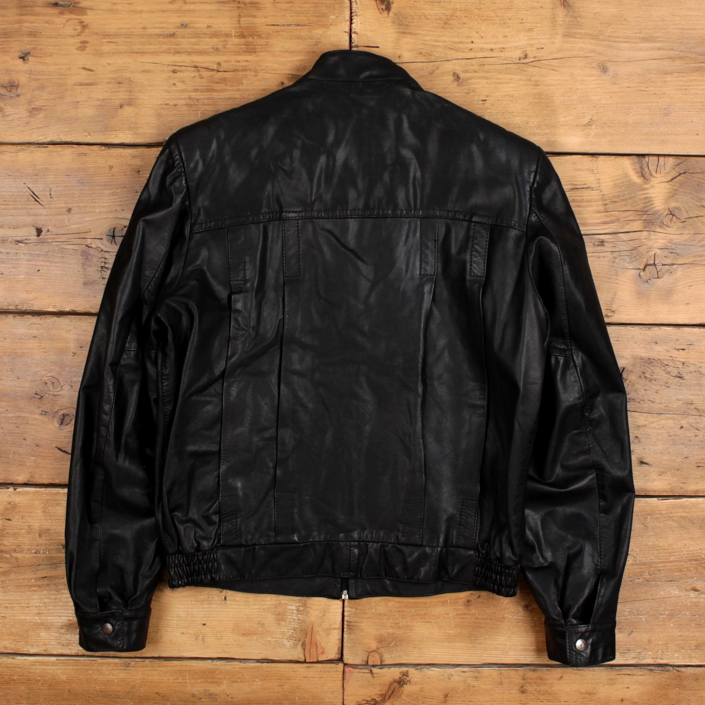 Vintage Norcuer Leather Jacket 2XL Bomber Black - Etsy