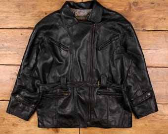 Vintage Reed Leather Jacket L 80s Bomber A-2 Flight Brown - Etsy