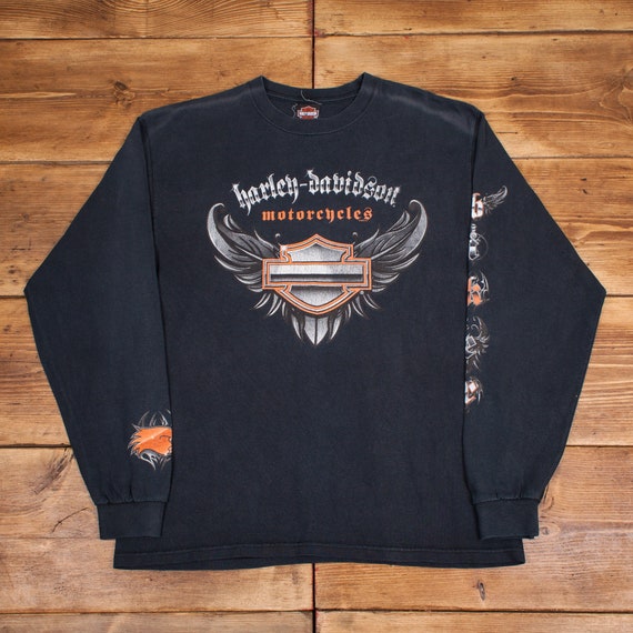 Mens Vintage Harley Davidson Faded 