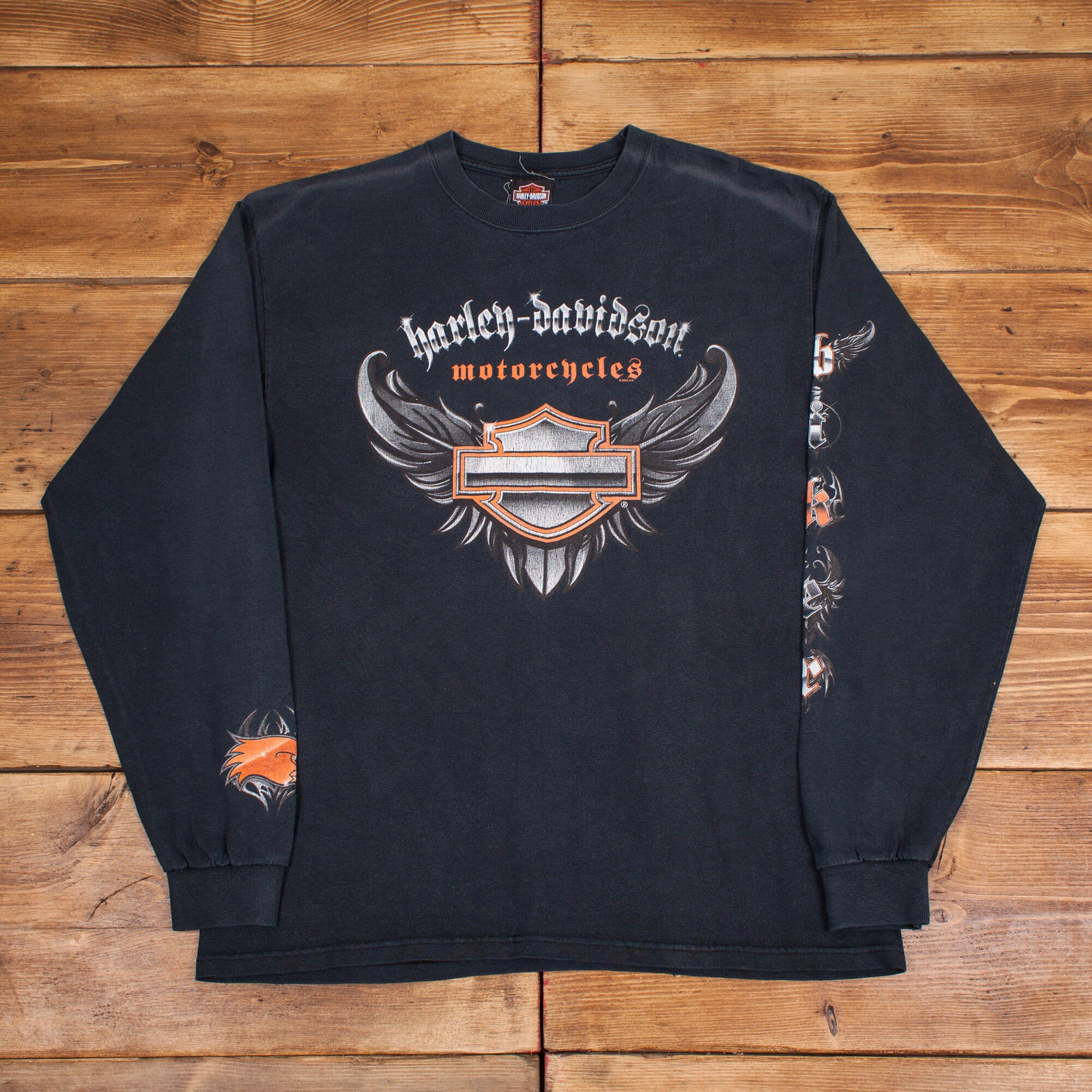 Mens Vintage Harley Davidson Faded 