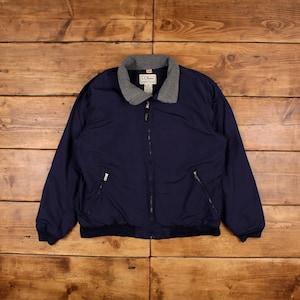 Vintage L.L.Bean Windbreaker Jacket XL Bomber Blue