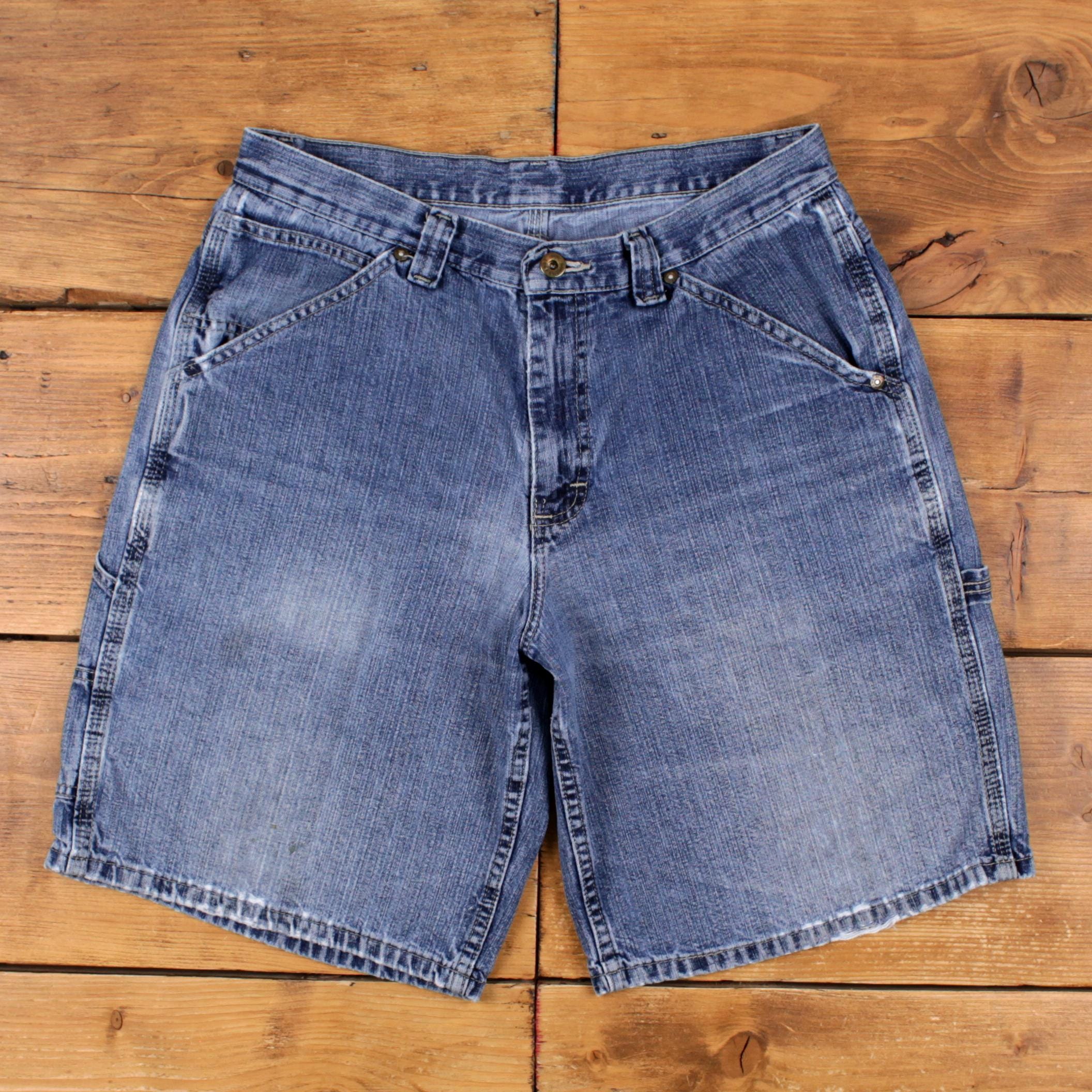 Lee Carpenter Denim Shorts Jorts 32 00s Blue Utility Workwear Tool