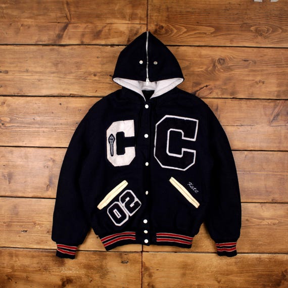 Vintage DeLong Varsity Jacket L Bomber Chenille Letterman Conant High School