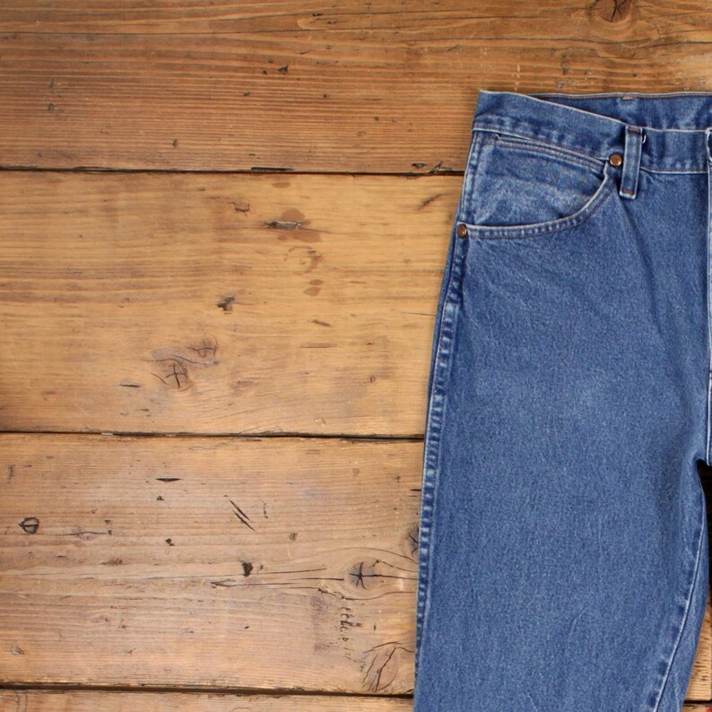 Vintage Wrangler Jeans 32x32 90s Blue 934den Straight Stonewash Western Denim image 6