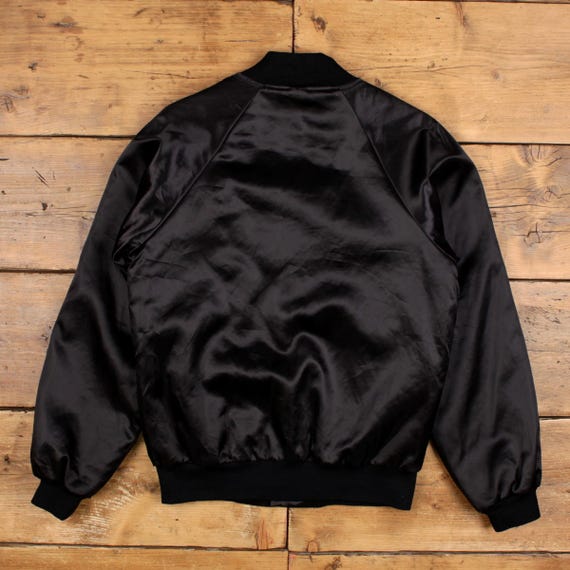 Vintage Hartwell Bomber Jacket M 90s Embroidered Black - Etsy