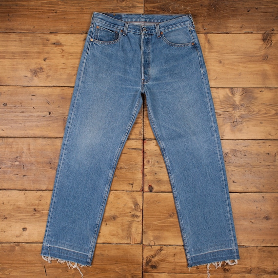Vintage Levis 501 Jeans 33 X 31 Raw Hem Stonewash Straight Blue Red Tab  Denim -  Canada