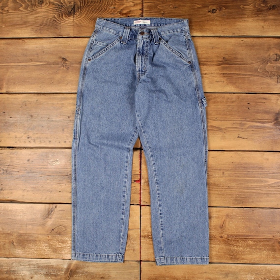 Levis Signature Carpenter Jeans 28x30 Blue Light Stonewash Zip Denim Workwear