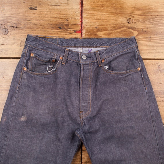Vintage Levis 501 Jeans 30 x 34 Dark Wash Straigh… - image 4