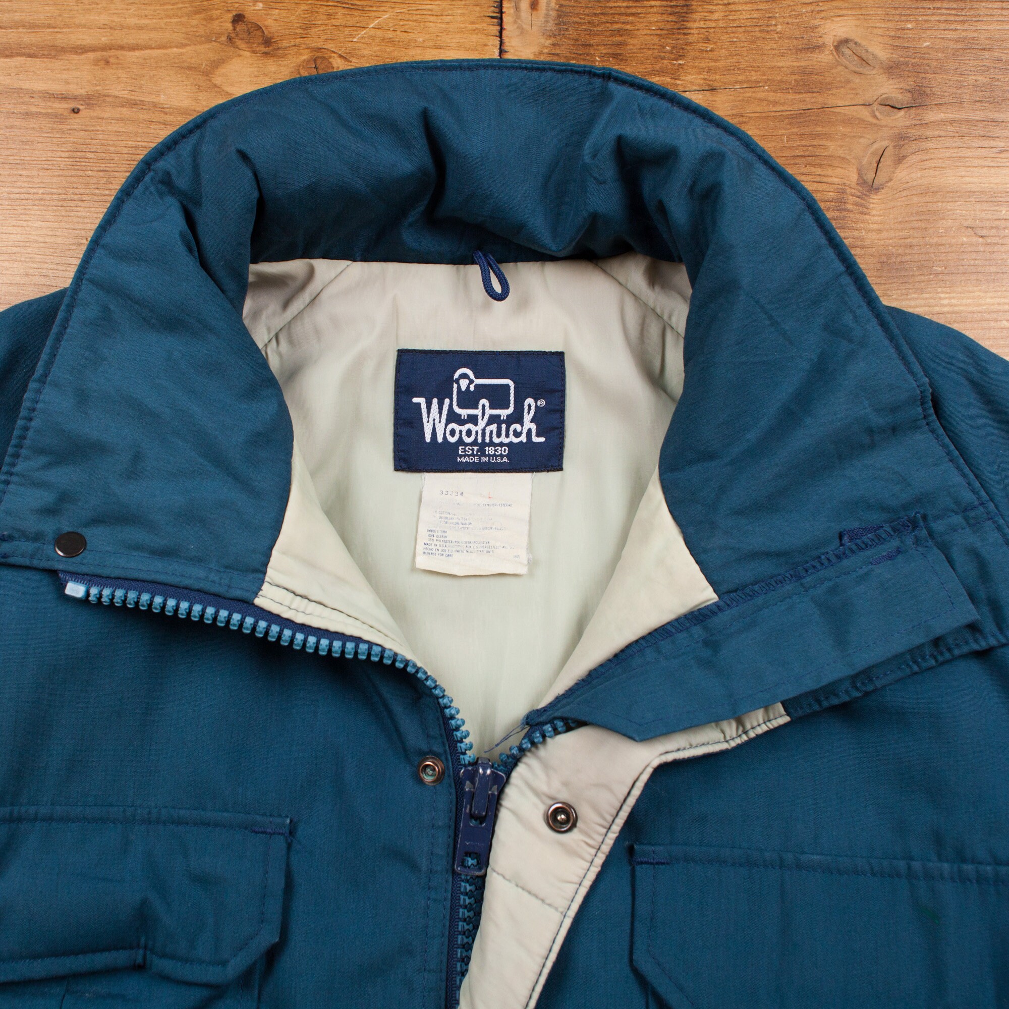 WOOLRICH ウールジップジャケット　80年代 MADE in USA Vintage Woolrich Parka Jacket XL 80s USA Made Blue Zip Snap