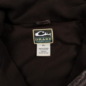 Drake Waterfowl Systems Jacket 2XL Mens Brown Polyester Pullover 1/4 Zip image 3