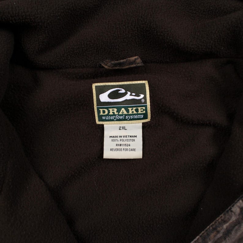 Drake Waterfowl Systems Jacket 2XL Mens Brown Polyester Pullover 1/4 Zip image 3