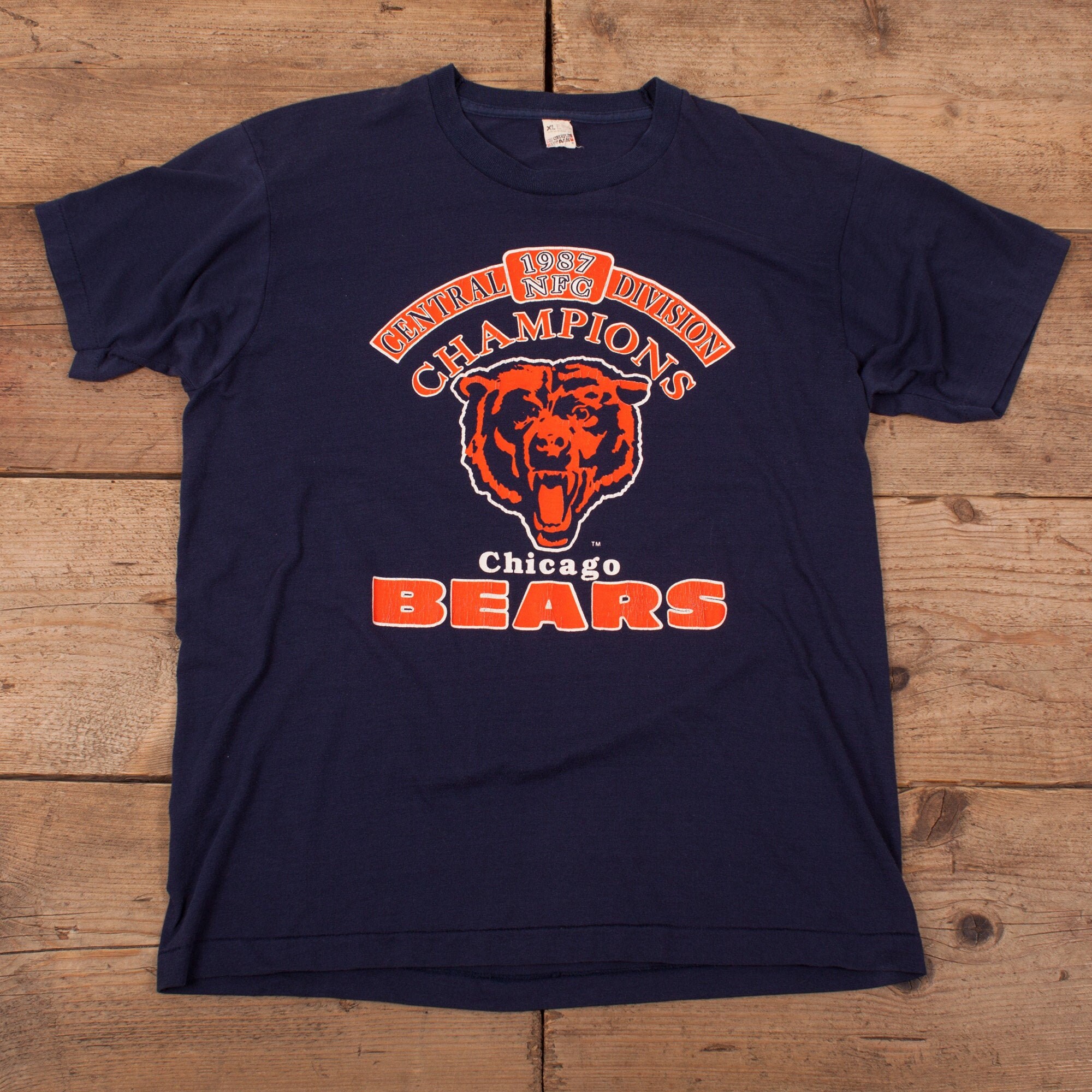 Image of Men's Vintage 1987 Chicago Bears Nfc Single Stitch T-Shirt L 42" R17508