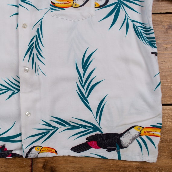 Vintage Reve Hawaiian Shirt Button XL 80s Holiday… - image 8