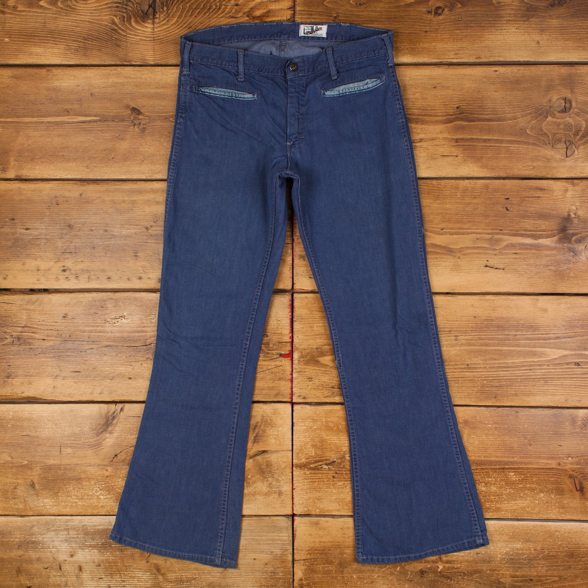 Jeans Scamiciato Anni 70 Pantaloni Jeans Vintage Landlubber