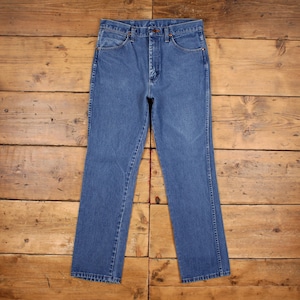 Vintage Wrangler Jeans 32x32 90s Blue 934den Straight Stonewash Western Denim image 1