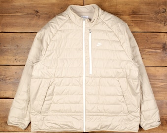 Vintage Nike Puffer Jacket 3XL Therma-Fit Beige
